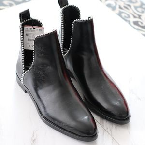 flat studded chelsea boots